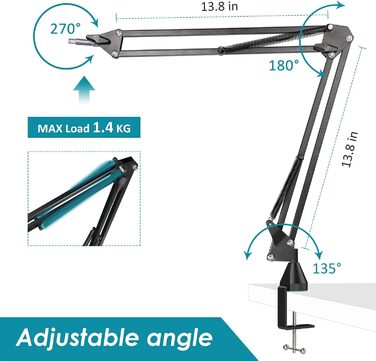 Кріплення для мікрофона YOUSHARES з металевою клямкою та поп-фільтром для Shure MV7