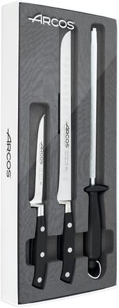 Набір ножів Arcos Riviera Santoku (3 шт.) - 180 мм, сталь Nitrum, рукоятка POM, чорний