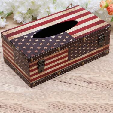 Вінтажна коробочка для серветок, органайзер для звичайних серветок, диспенсер для серветок, тримач для серветок, для вітальні, ванної кімнати, спальні, офісу (стиль 3)