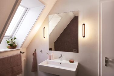 LEDVANCE Smart LED Bathroom Light white, 1200LM, 3000-6500K, 300mm x 70mm, IP44, Orbis Bath Wall Light, bathroom light with Wifi technology, dimmable, controllable via app and voice assistants