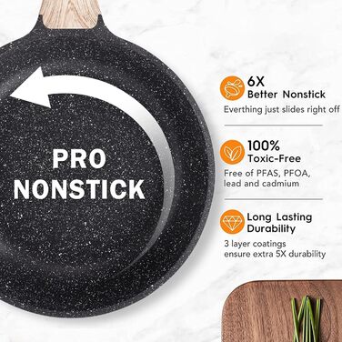 Набір посуду RIOVARM з індукційним дном: каструлі, сковороди та аксесуари. Керамічне антипригарне покриття, комплект для кухні