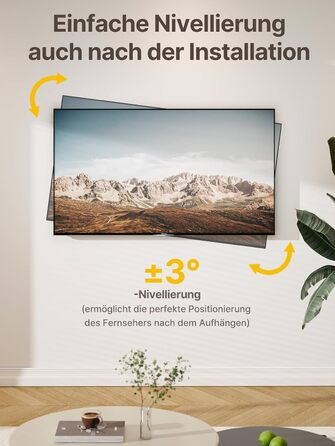 Кріплення для телевізора monTEK для 23-65 дюймів (Flat/Curved), до 35 кг, регульоване, VESA 400x400 мм