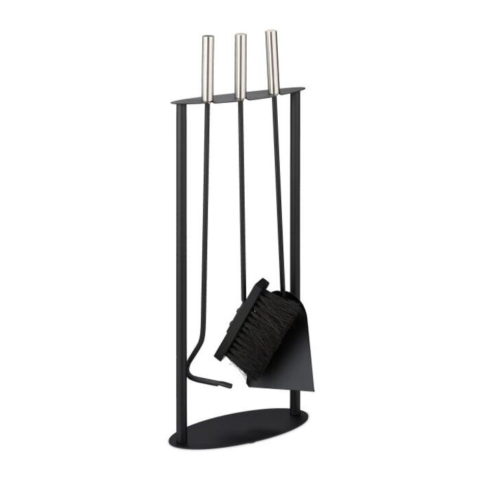Relaxdays 4-Piece Fireplace Set