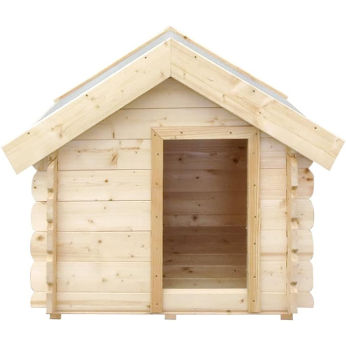 Будка для собак Outdoor маленьких порід – дерев'яна будка для собак, водостійкий дах 76 x 99 x H80 см, розмір S, Timbela M401-1 розмір M, натуральне дерево