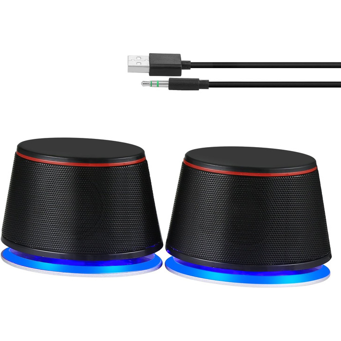 Динаміки Sanyun SW102 для ПК: стерео 2.0, глибокий бас, USB/3.5mm, білий/чорний