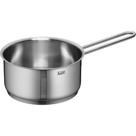 Каструля Silit Achat з нержавіючої сталі 16 см без кришки, 1,4 л, для індукційних плит, без покриття, придатна для духовки