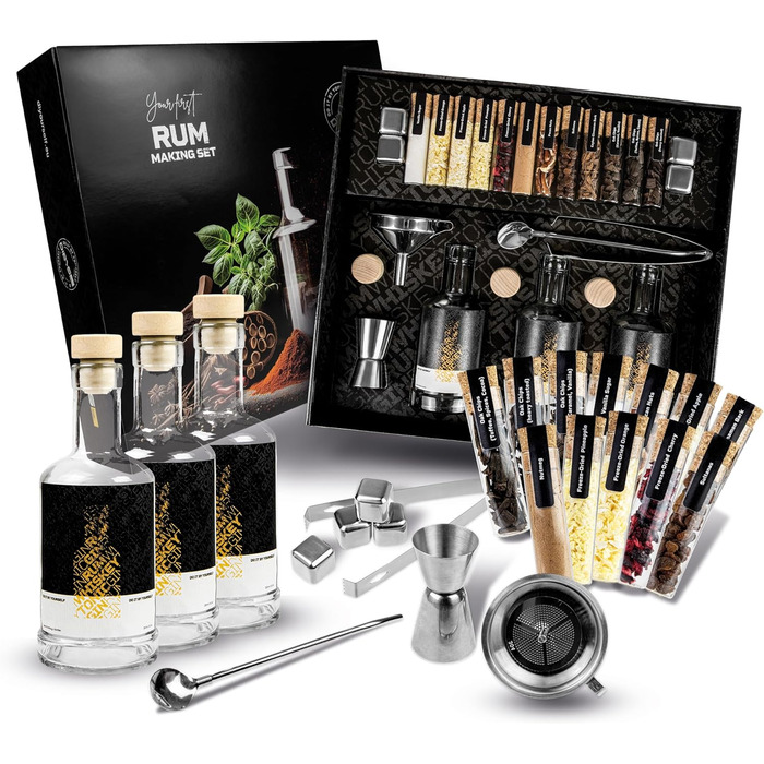 Набір для самостійного приготування віскі DIBYS: 12 натуральних інгредієнтів, аксесуари та 4 рецепти | Подарунковий набір для поціновувачів віскі | Віскі-конструктор