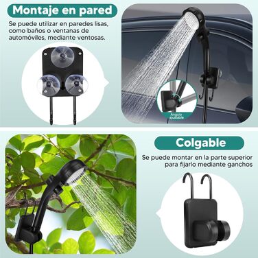 Портативна душова кабіна ShinePick для кемпінгу, 3000 mAh, LED-дисплей, 3 режими, водонепроникна IPX7, для кемпінгу, відпочинку на природі, авто та тварин