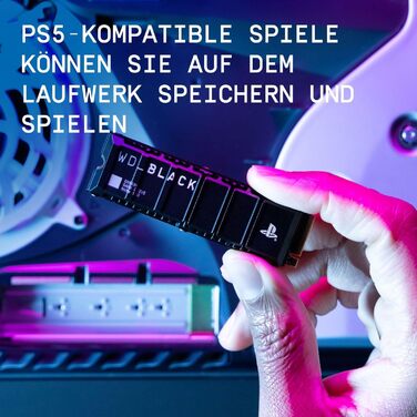 WD_BLACK SN850P 1TB NVMe SSD для PS5: Швидкий накопичувач для ігор з PCIe Gen4 та охолодженням