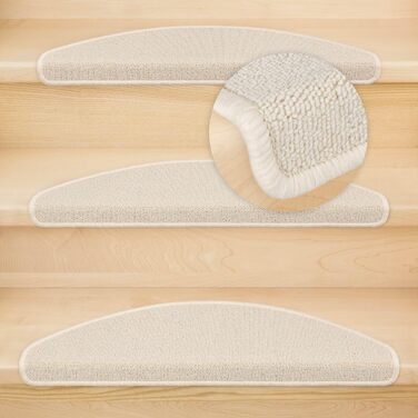 Ступінчасті килимки Kettelservice-Metzker для сходів Ariston, 64/20 см, напівкруглі, кавово-коричневі, 15 шт. Захист сходів, килимок для сходів