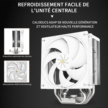 Кулер для процесора Thermalright Assassin X 120R Refined SE White, 120мм PWM, підтримка Intel LGA1700/1851/1200/115x та AMD AM4/AM5, білий