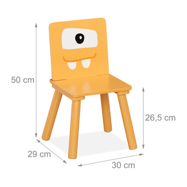 Relaxdays 3-Piece Kids' Seating Set, Monster Design