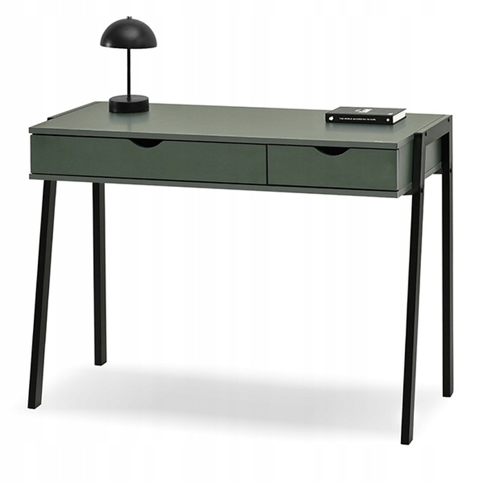 Прямокутний письмовий стіл Mebel-Partner 100 x 45 x 75 см, чорний з зеленим