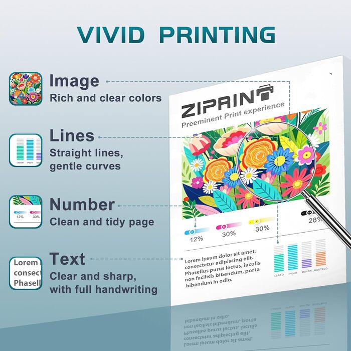 Комплект картриджів ZIPRINT 302 XL для принтерів HP Envy 4520, 4524, 4525, DeskJet 2130, 3630, 3636, Officejet 3830, 3831, 5230 (чорний та кольоровий, 2 шт.)