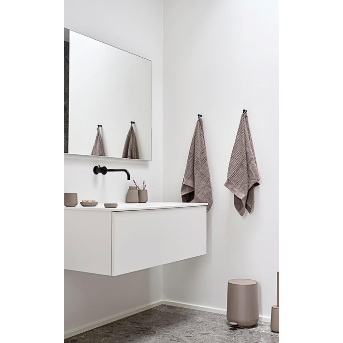 Zone Denmark Nova One Soap Dispenser for Bathroom, Dispenser made of ceramic for hand soap/liquid soap, Diameter 8 cm, Height 11.5 cm, Capacity 250 ml, Taupe