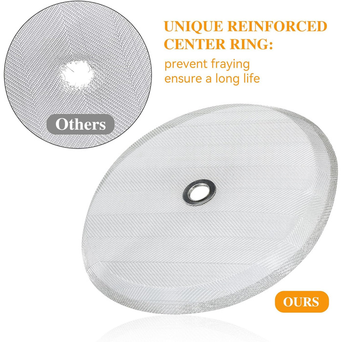 8-Piece Stainless Steel Replacement Parts Set for French Presses, 6 Pieces, 10.2 cm, Universal Filter with Spiral and Cross Disc, for 963g / 9.75 inch wide Coffee Press