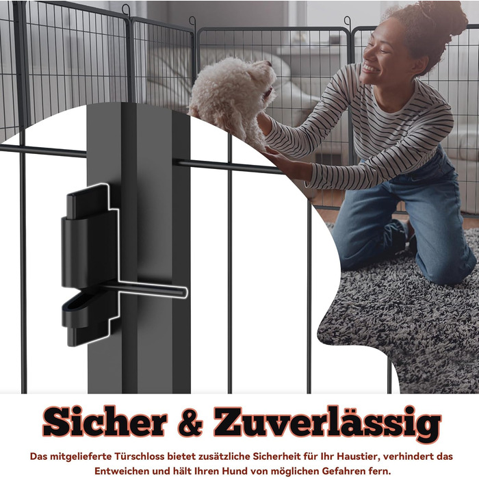 Вольєр для цуценят Froadp 6-TLG, 65x80 см: безпечний забіг для собак, забіг для цуценят, вольєр для собак, огорожа для собак