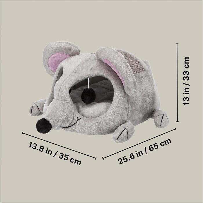Будиночок-печера для котів Trixie Lukas 35x33x65 см, сірий