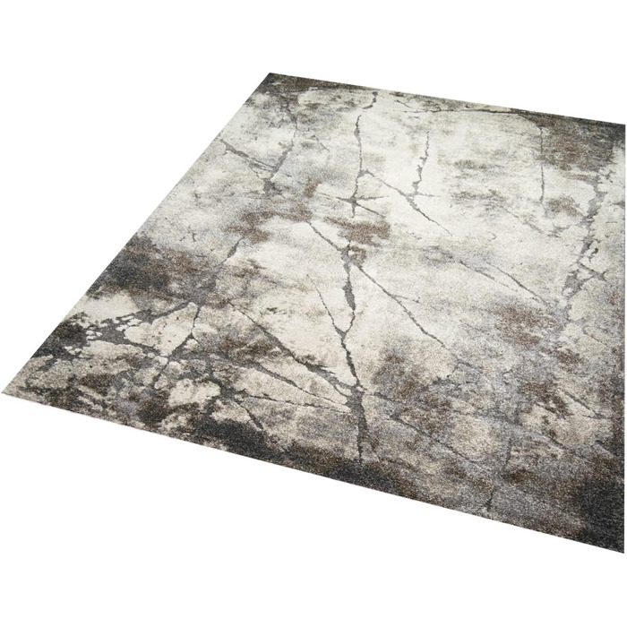 Carpet Dream DESIGNER CARPET Living Room Abstract Natural Tones Anthracite Gray Cream Beige Size 120x170 cm