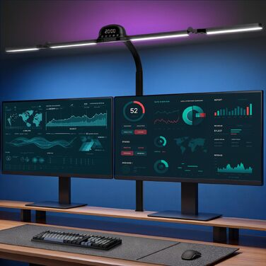 Світлодіодна настільна лампа на монітор (скрінбар) LED з RGB підсвіткою, 120 см, регулювання яскравості