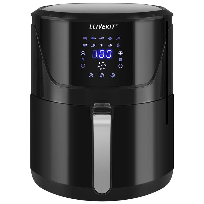 Фритюрниця LLIVEKIT з 2 камерами, 4.5L+4.5L, Airfryer 9-в-1, без олії, з сенсорним екраном, таймером