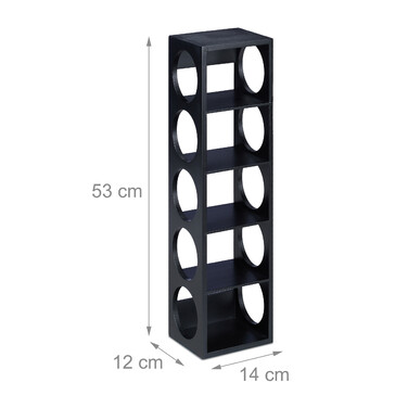 Set of 2 Black Wine Racks