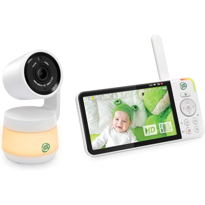 Відеоняня LeapFrog LF2513 без Wi-Fi з IPS екраном 2.8 дюйма, поворотна, з нічним баченням, датчиком температури, радіусом дії 300 метрів та тривалістю роботи батареї 12 годин