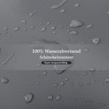 WOLTU Waterproof Cover Sheet with Grommets, Fabric Tarpaulin 500g/m² Waterproof & Tear-Resistant | Premium PVC Tarpaulin Universal Cover for Truck, Pool, Camping, Wood Garden Furniture (Dark Grey, 2x3m)