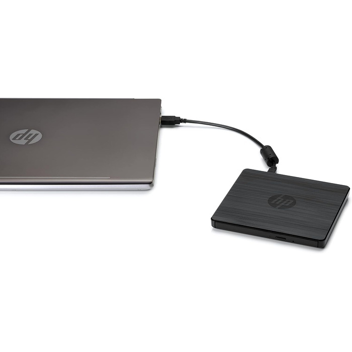 Зовнішній CD/DVD-привід HP (F6V97AA) з функцією запису, USB-інтерфейс, чорний