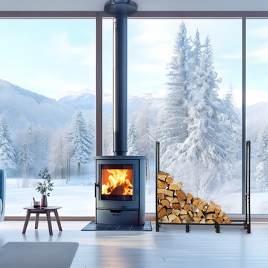 Relaxdays XL Firewood Rack, Indoor & Outdoor