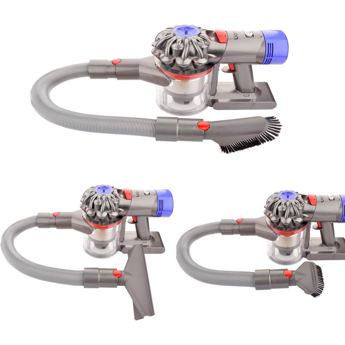 Тримач для насадок пилососа Dyson V7, V8, V10, V11: органайзер для насадок, кріплення без адаптера (E: шланг+щітка+тверда щітка+м'яка щітка)