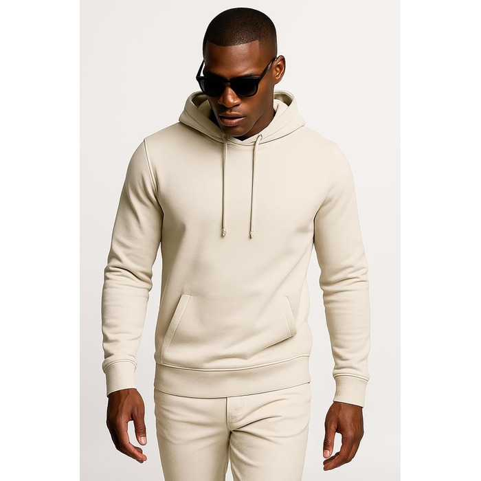 Худі Leif Nelson Slim Fit для чоловіків: стильний капюшонний світшот з довгим рукавом, бежевий (M)