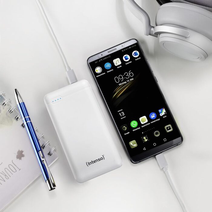 Powerbank Intenso XS20000 – 20000 mAh – Білий, USB-C, USB-A, microUSB – Швидка зарядка