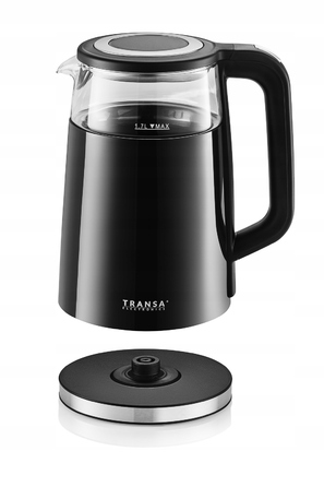 Електричний чайник Transa Electronics MultiTouch Black, 2200 Вт, 1,7 л, чорний