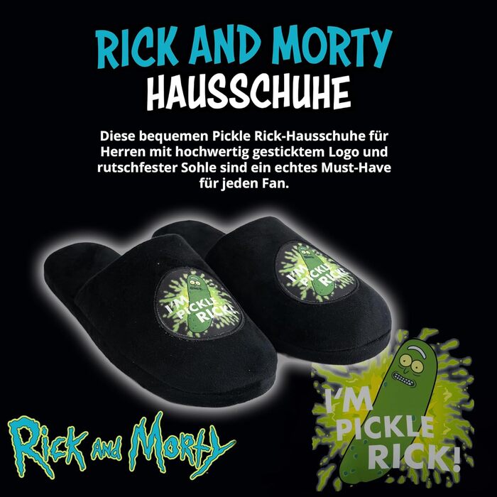 Тапочки Rick and Morty для чоловіків та жінок, 