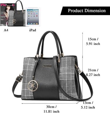 Жіноча сумка-шопер VINBAGGE з PU шкіри, чорна. Сумка через плече для офісу та на кожен день