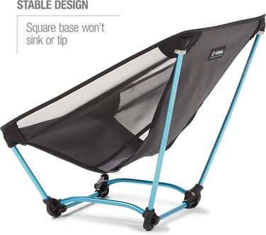Стілець Helinox Ground Chair: легкий, складний, для кемпінгу та подорожей, чорний