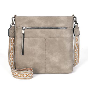 Сумка жіноча Gladdon середнього розміру через плече, шкіряна крос-боді, колір світло-бежевий (Helltaupe)