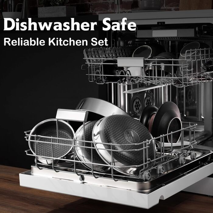 Вок з антипригарним покриттям, 32 см - нержавіюча сталь, для всіх плит, безпечний (PFOA Free)