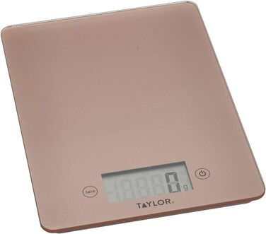 Кухонні ваги Taylor Pro: ультратонкі, рожеве золото, з функцією тарування, 5 кг
