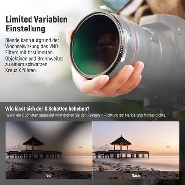 NEEWER Фільтр ND Variabler 67mm (ND2-ND400) з HD склом та алюмінієвим каркасом