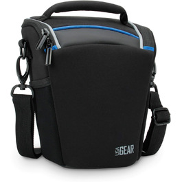 Чохол для камери DSLR USA Gear: зручний, з регульованим плечем, для Nikon, Canon, Panasonic, чорний