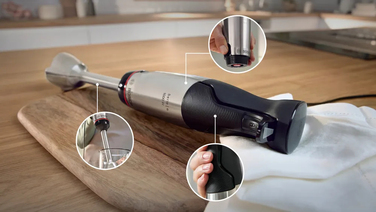 Занурювальний блендер Bosch ErgoMaster MSM6M673 1000 Вт, чорний