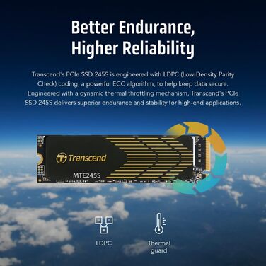 SSD Transcend B NVMe PCIe Gen4 x4 M.2 2280 250GB - Швидкий накопичувач для ПК