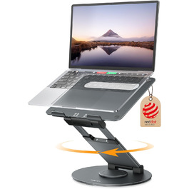 NULAXY Adjustable Laptop Stand - 360° Swivel Base, Height Adjustable up to 20