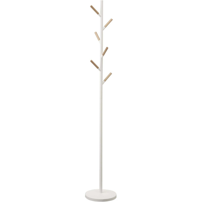 Yamazaki 2814 PLAIN Wardrobe, white, steel/wood, minimalist, 28 x 28 x 177 cm (White, Bundle with umbrella stand, One Size)