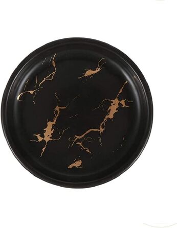 Керамічна мильниця FülleMore з ефектом мармуру, чорна, 11.2x2.2 см