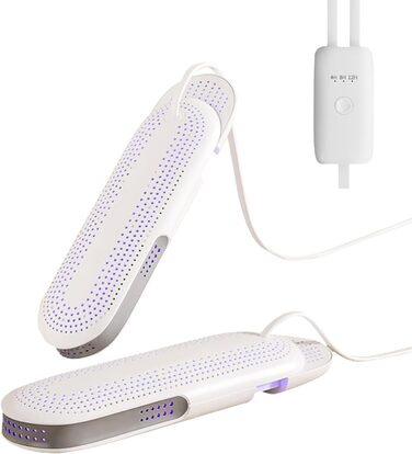 Електричний сушильник для взуття з висувною конструкцією (EU-штекер) - з антибактеріальною функцією, таймером 12/8/4 год, для футбольних чобіт/черевиків (спорт, відпочинок, дім)