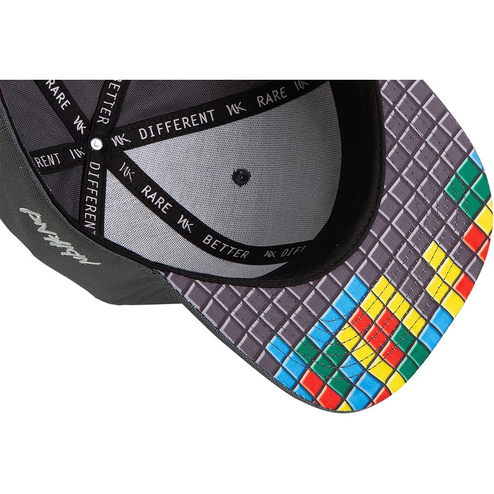 Кепка Nebelkind Snapback з піксельним дизайном, універсальний розмір, регульована, unisex, чоловіча/жіноча, стильна бейсболка в стилі streetwear, сірий колір