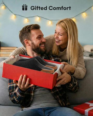 Чоловічі в'язані домашні капці LongBay з піною Memory Foam, дихаючі, для дому та вулиці, розмір 44 EU, чорні